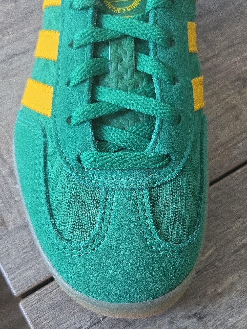 NWT Adidas Women's Gazelle Indoor 'Bold Green EQT Yellow' Shoes JR2416 - Picture 8 of 12